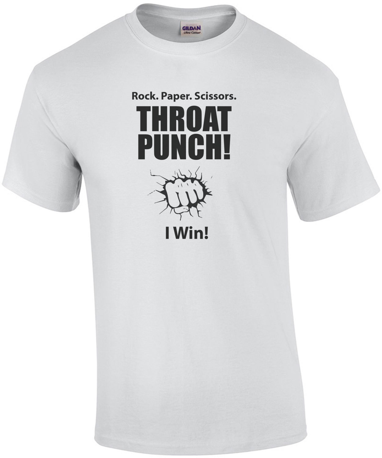 Tazza Da Caffè Divertente In Ceramica 12oz - Rock Paper Scissors Throat Punch I Win - Regalo Umoristico Per Adulti