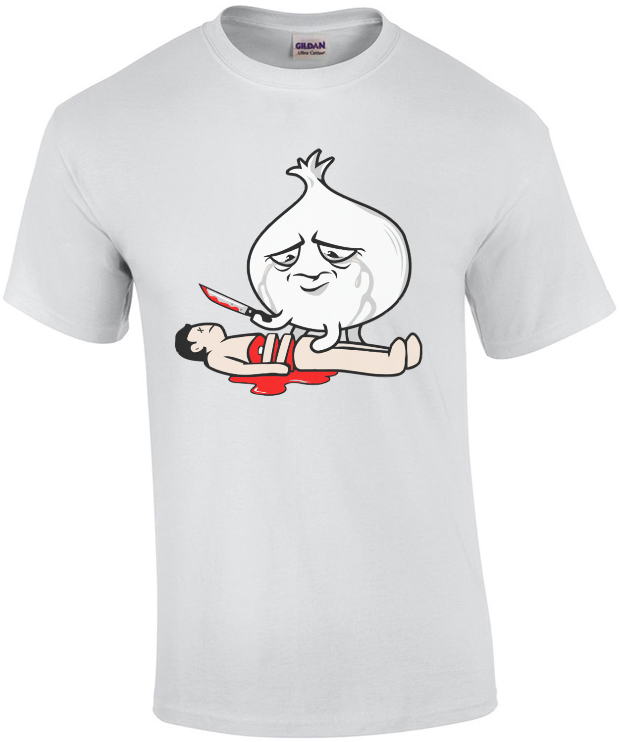 Sad Onion Cutting Human T-Shirt