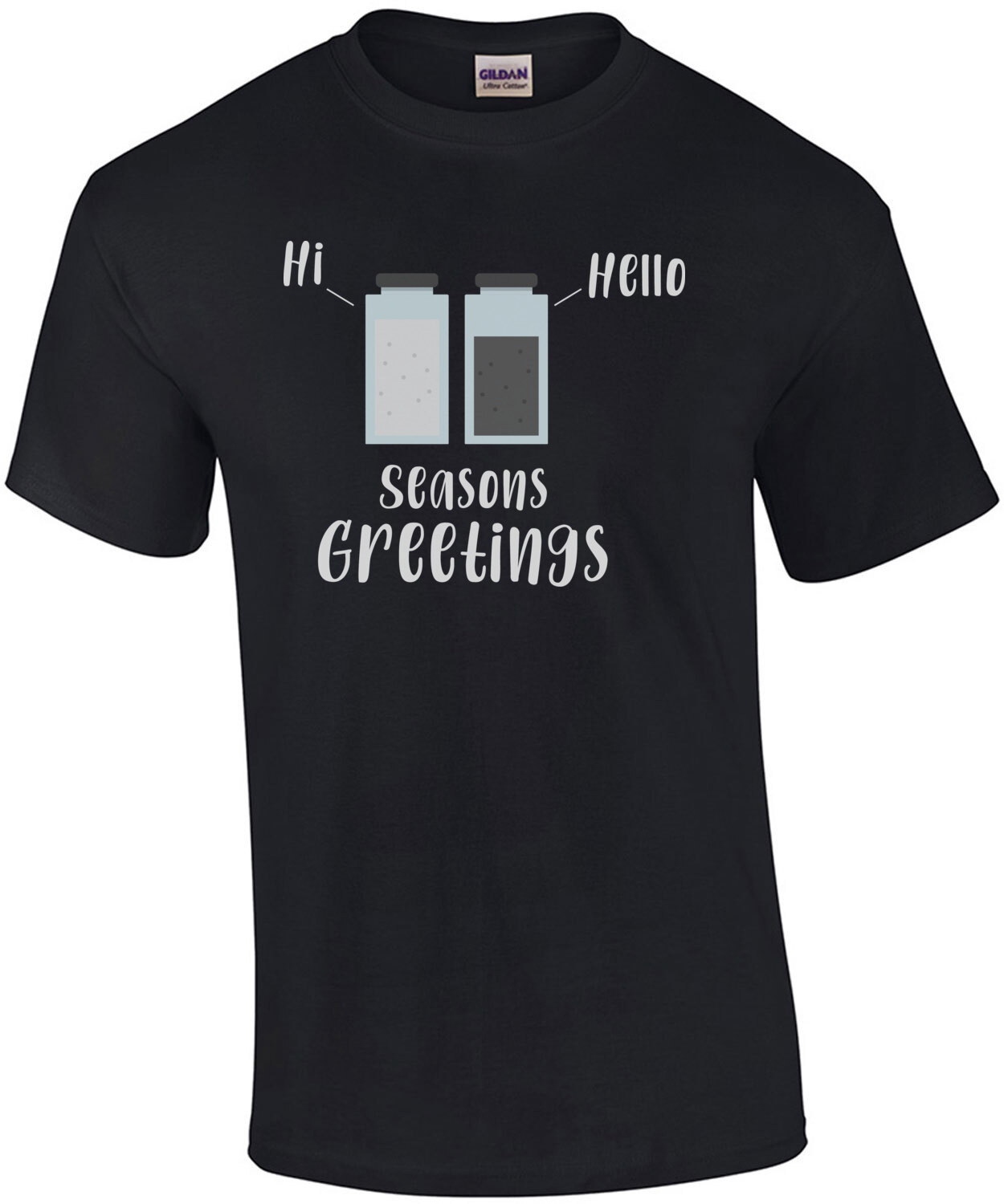 Salt Pepper - Hi Hello - Season's Greetings - Funny Christmas T-Shirt