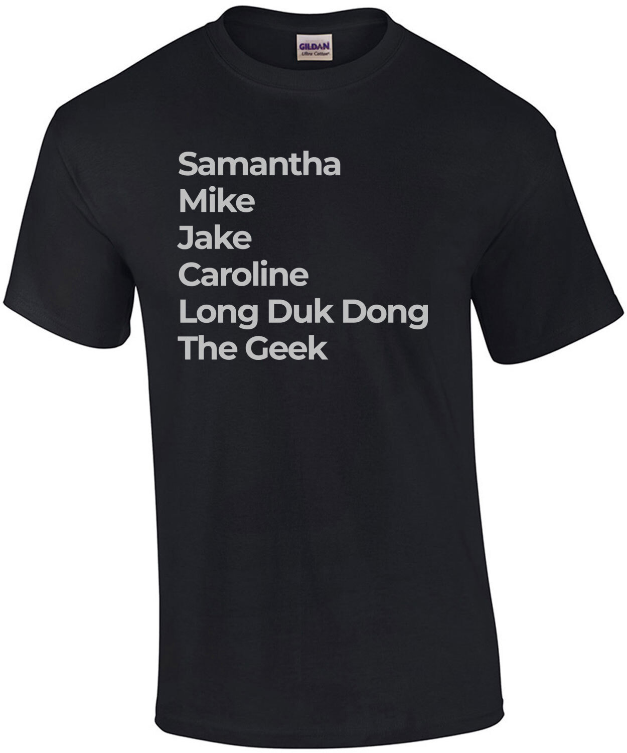 Samantha, Mike, Jake, Caroline, Long Duk Dong, The Geek - Sixteen Candles - 80's t-shirt 