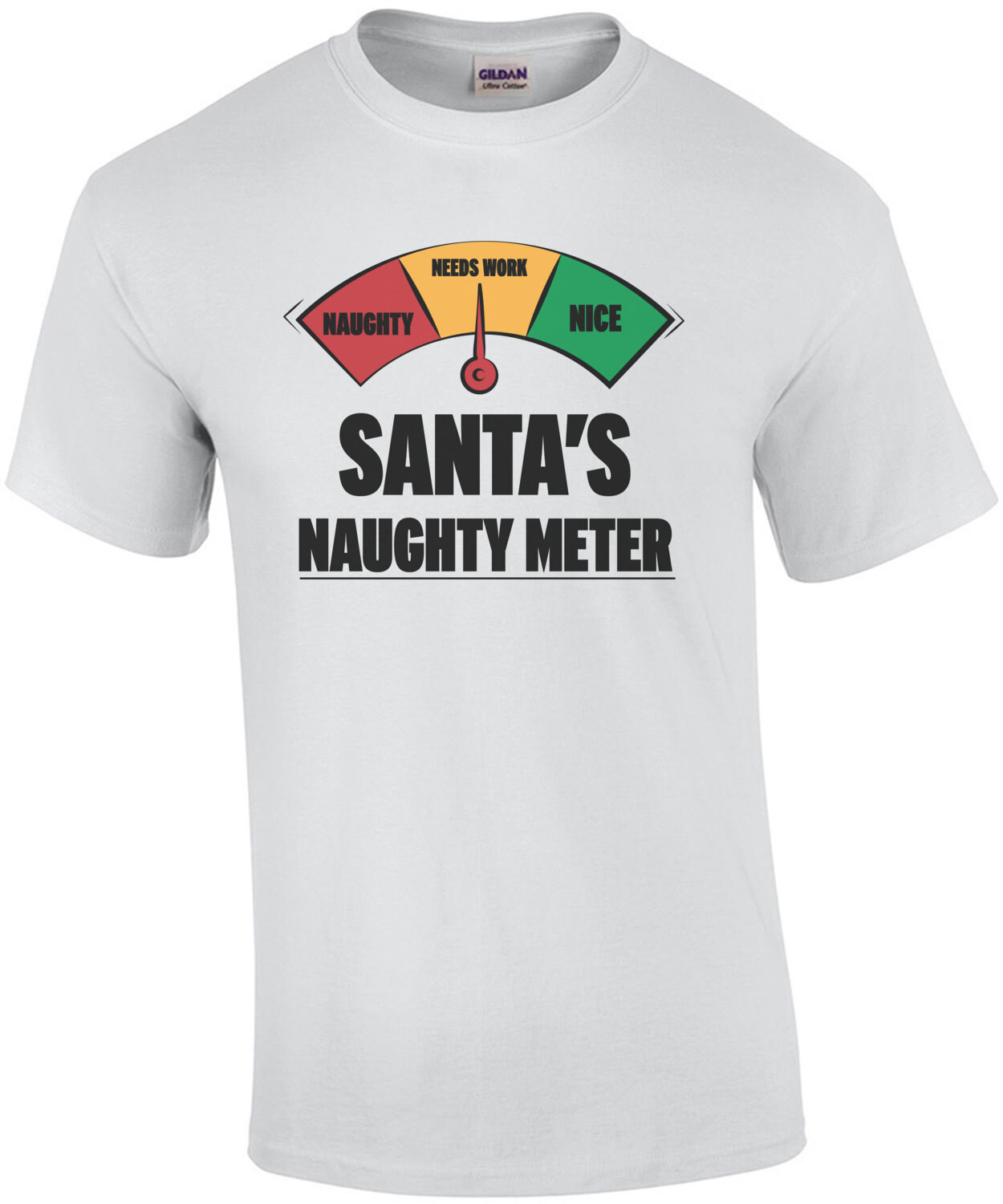 Santa's Naughty Meter - Funny Christmas T-Shirt