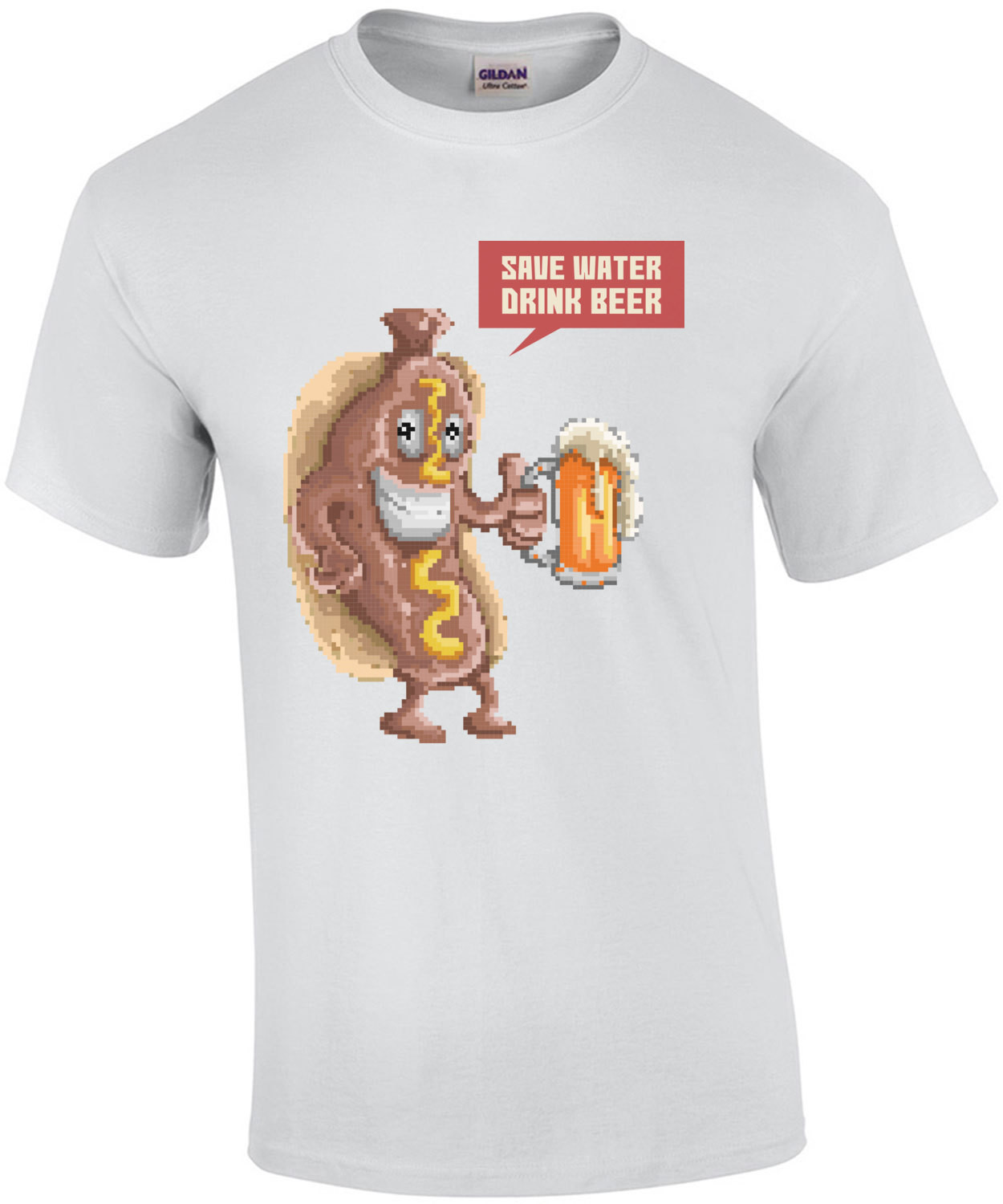 Save Water Drink Beer Retro Drinking T-Shirt