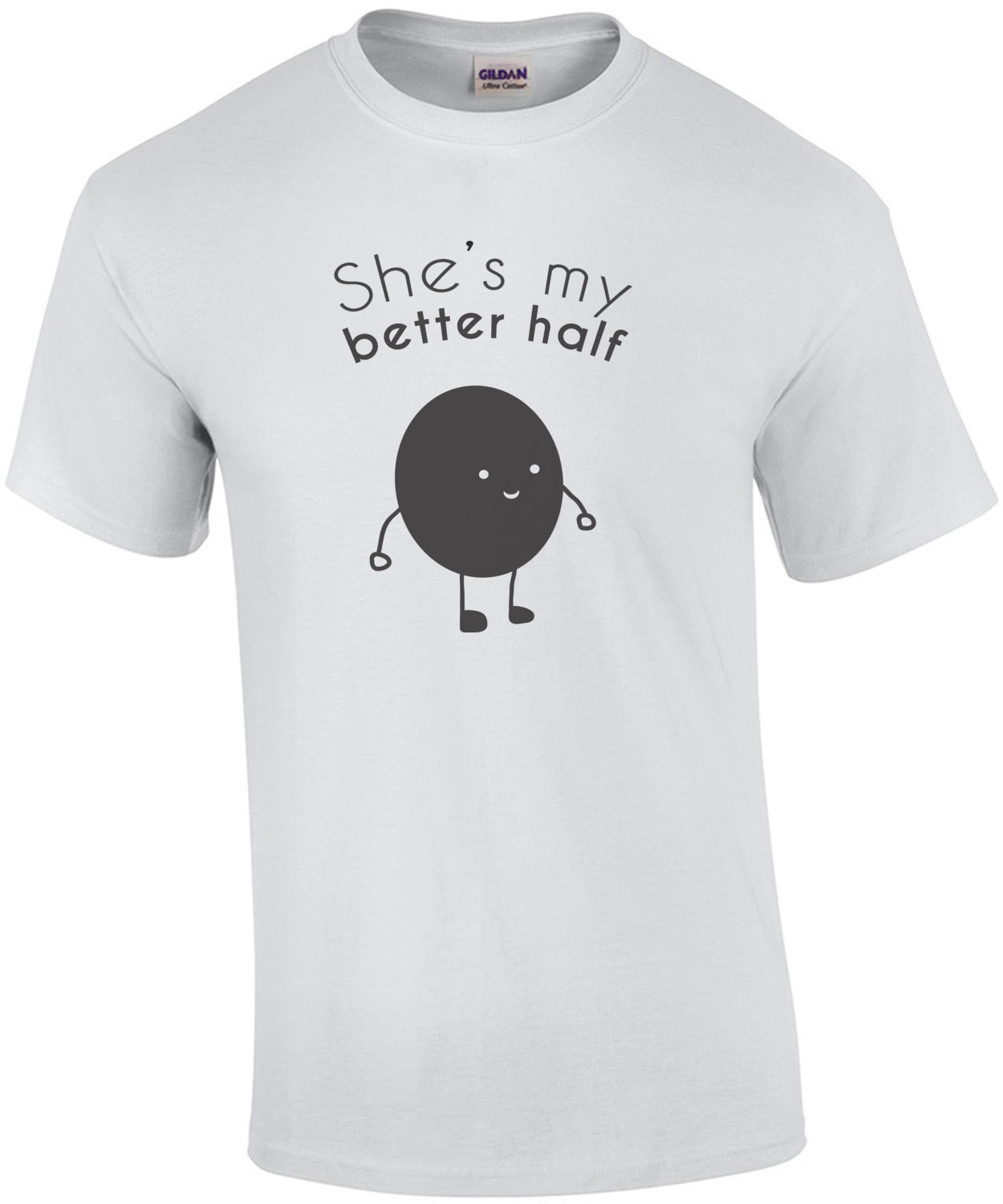 She's my better half - oreo cookie t-shirt - couple's t-shirt