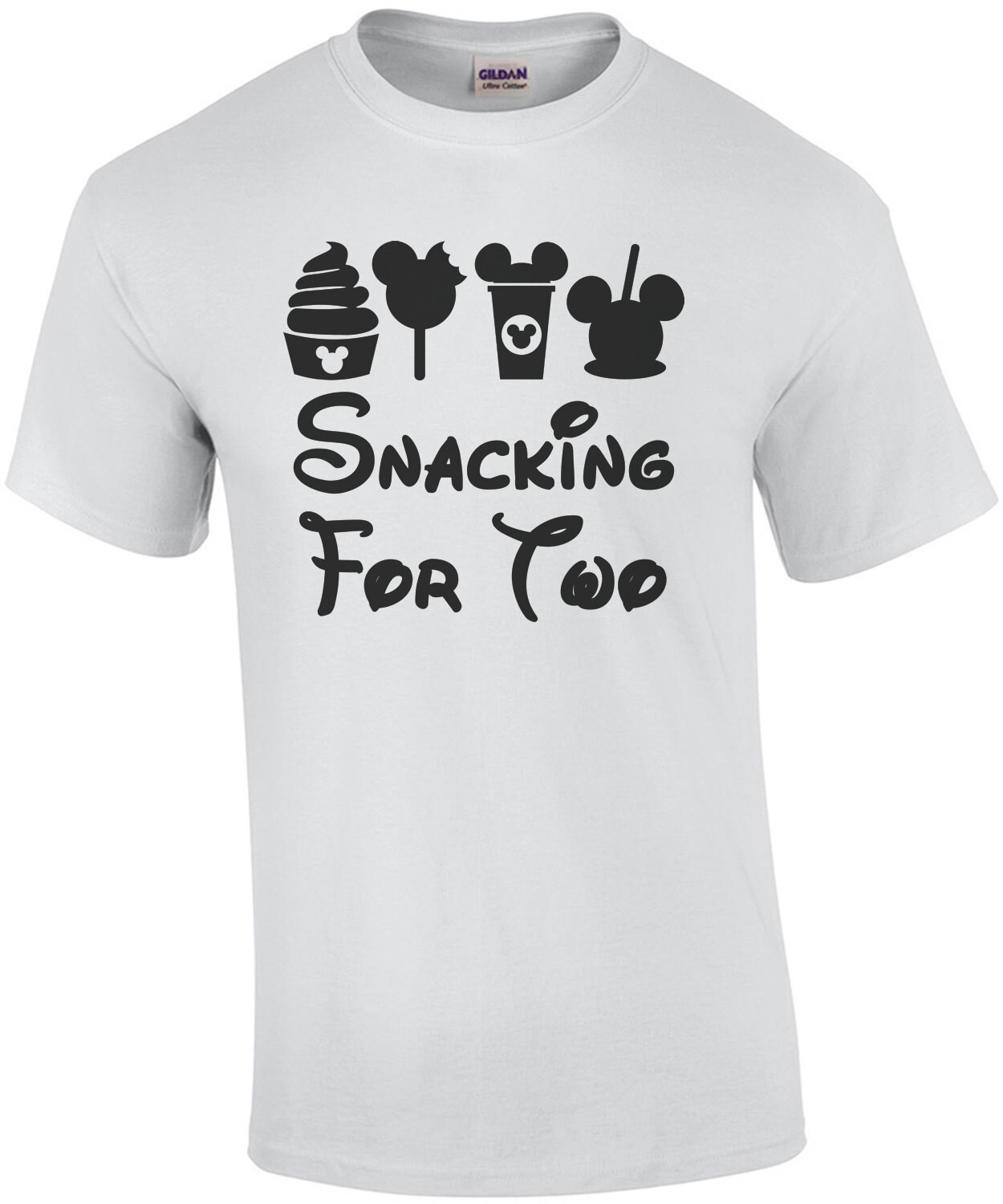 Snacking for 2 - Disney couples pregnancy t-shirt
