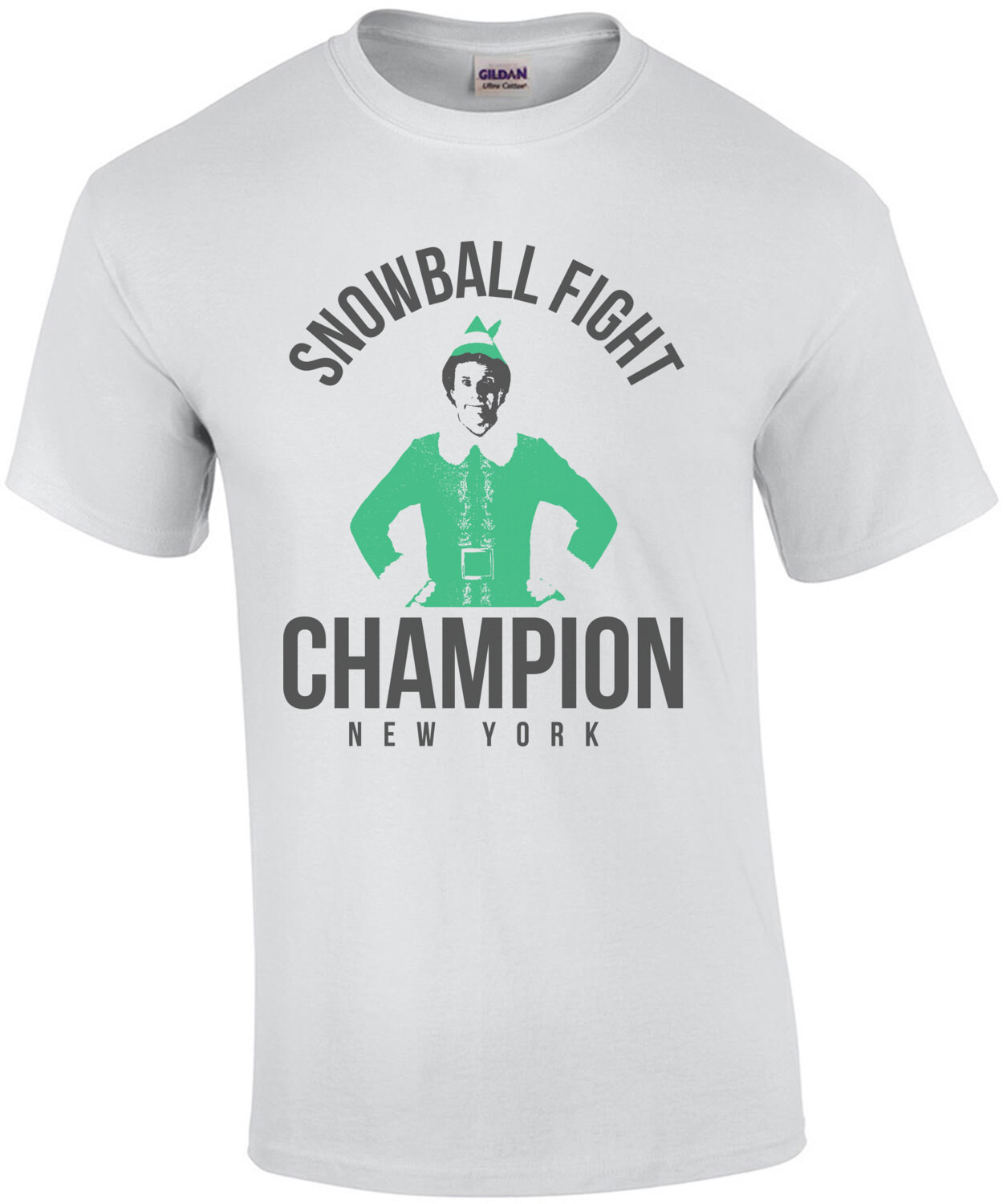 Snowball Fight Champion - New York - Elf Movie Christmas T-Shirt