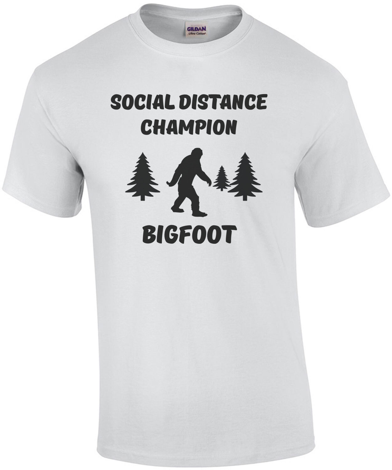 Social Distance Champion Bigfoot Funny Coronavirus Shirt
