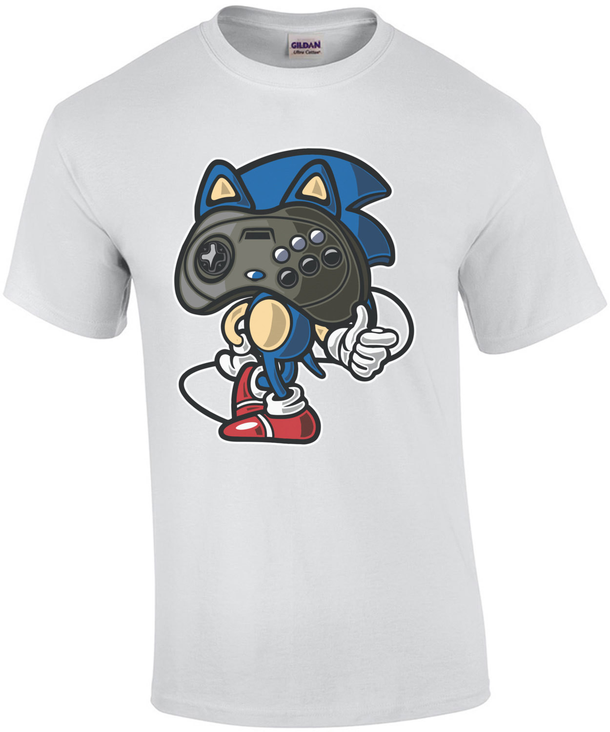 Sonic Sega Controller Head Vintage Gaming T-Shirt