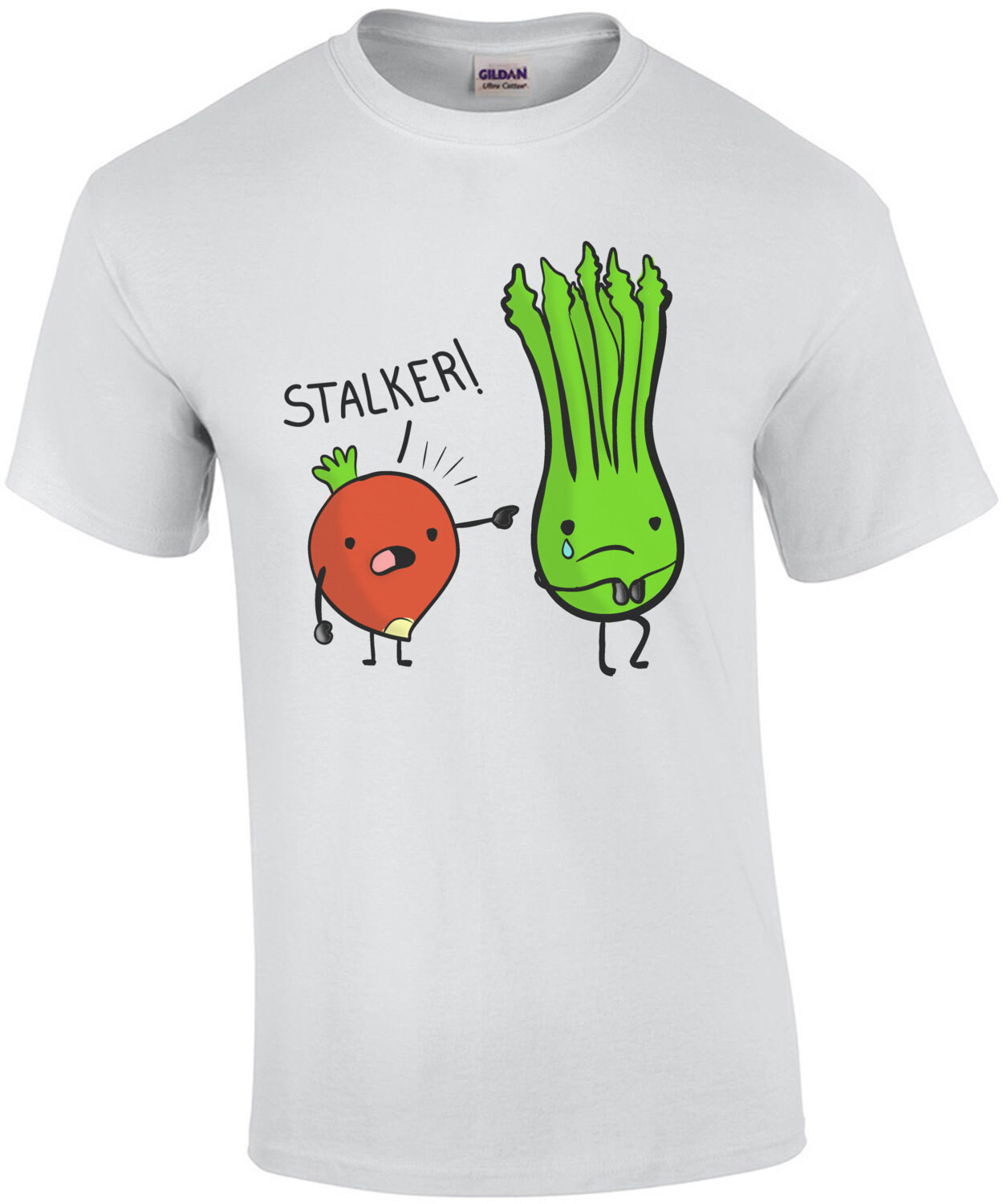 Stalker - Beet and Celery food pun t-shirt