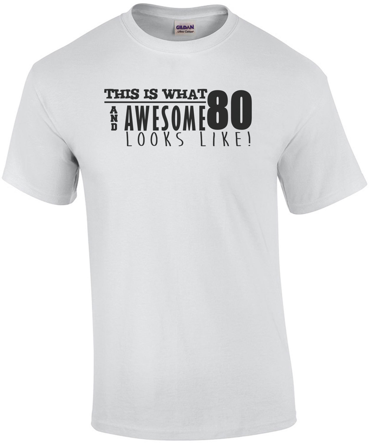 This is what 80 and awesome looks like 80th birthday t-shirt - happy birthday 80