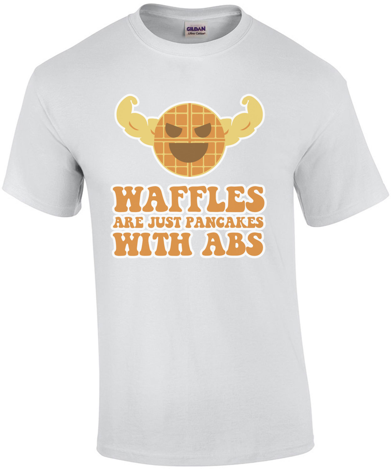 Waffles are just pancakes with abs t-shirt