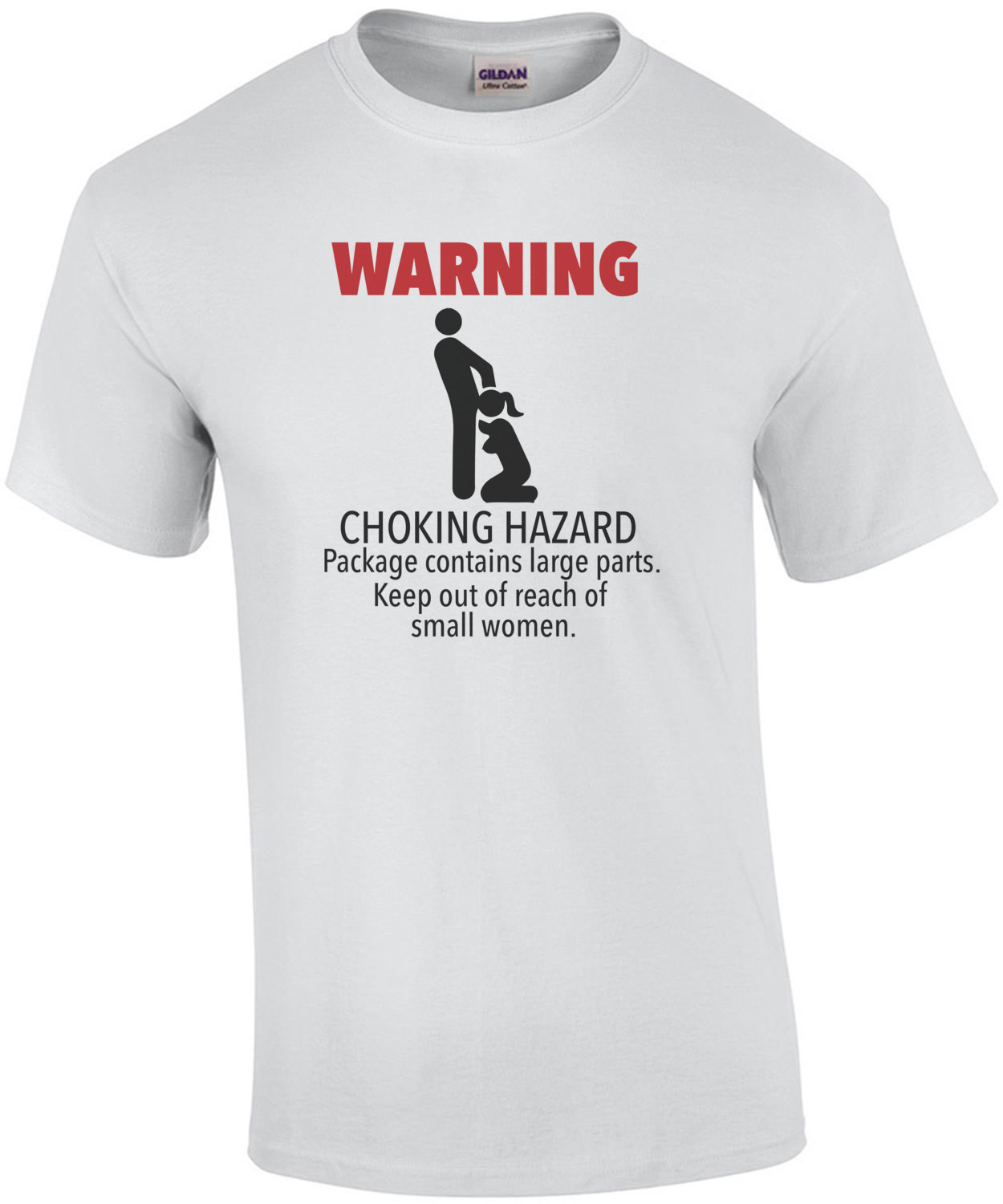WARNING: Choking Hazard - package contains large parts. Keep out of reach of small women. Blowjob T-Shirt