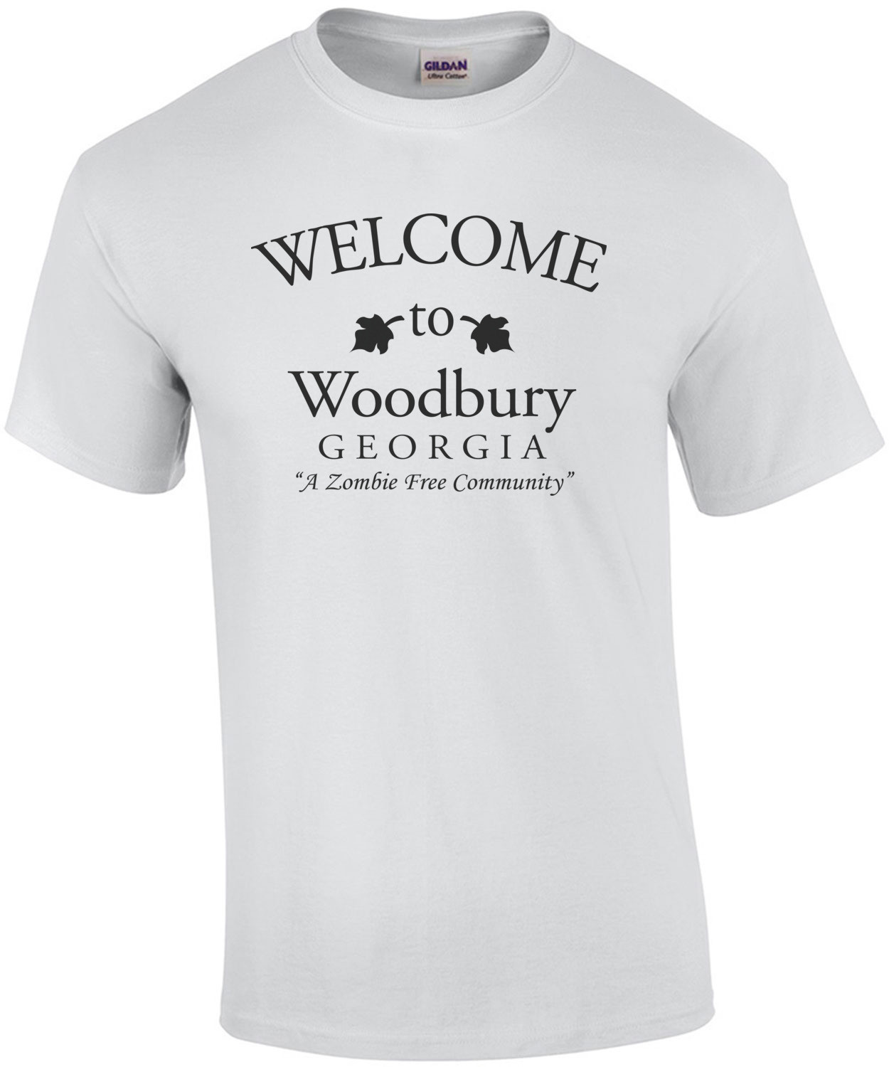 Welcome to Woodbury Georgia - a zombie free community - walking dead t-shirt