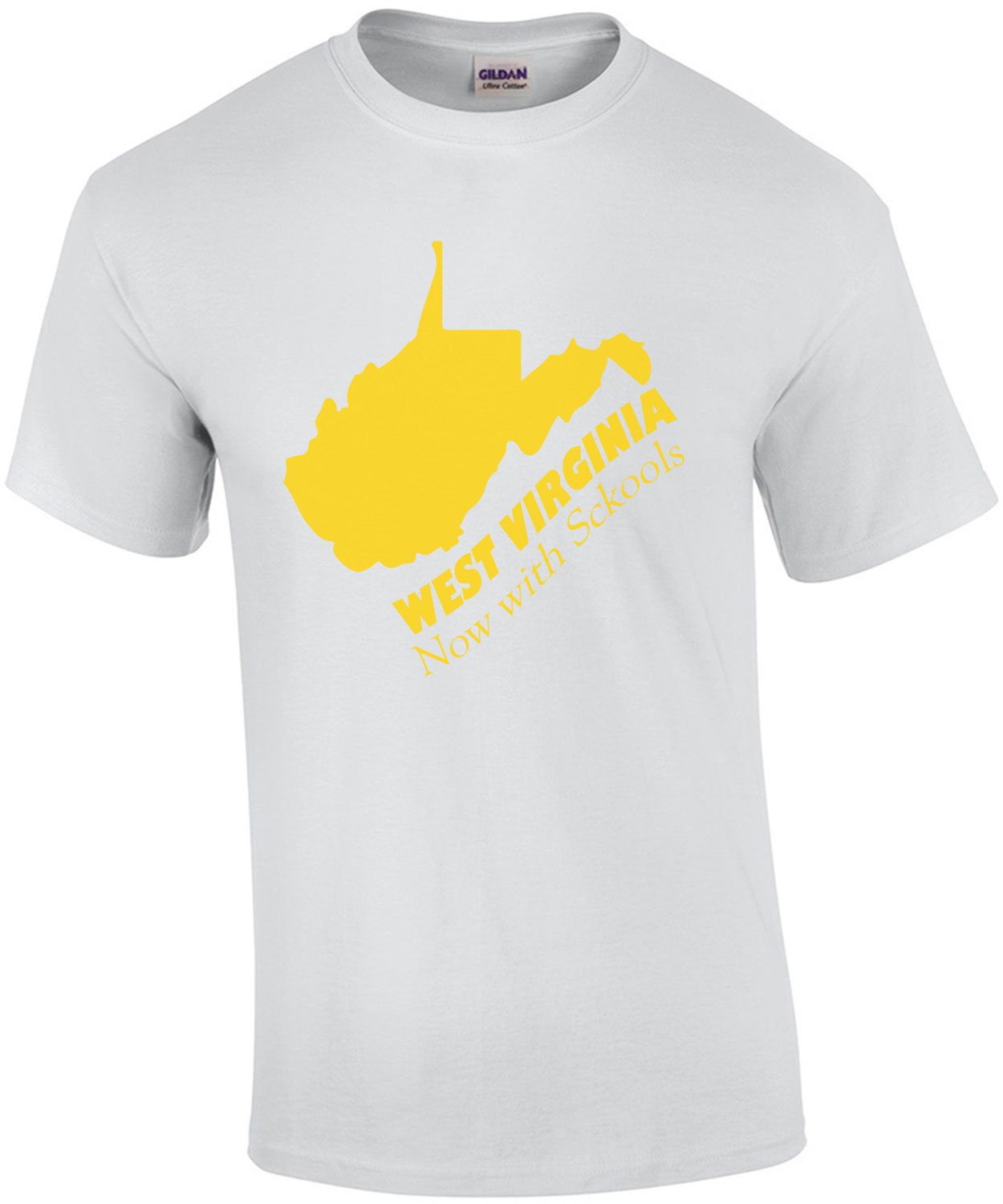 West Virginia - Now with sckools - West Virginia T-Shirt