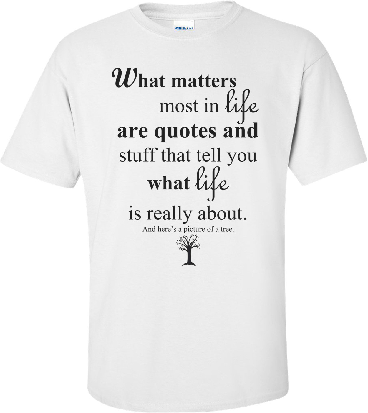 What Matters Most In Life Are Quotes And Stuff That Tell You What Life Is Really About.  Shirt