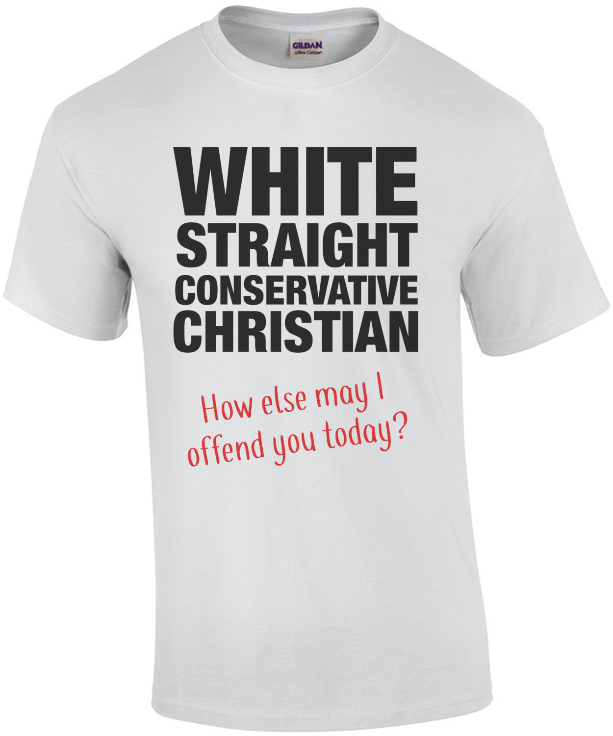 White, Straight, Conservative, Christian... How Else May I Offend You Today? Shirt