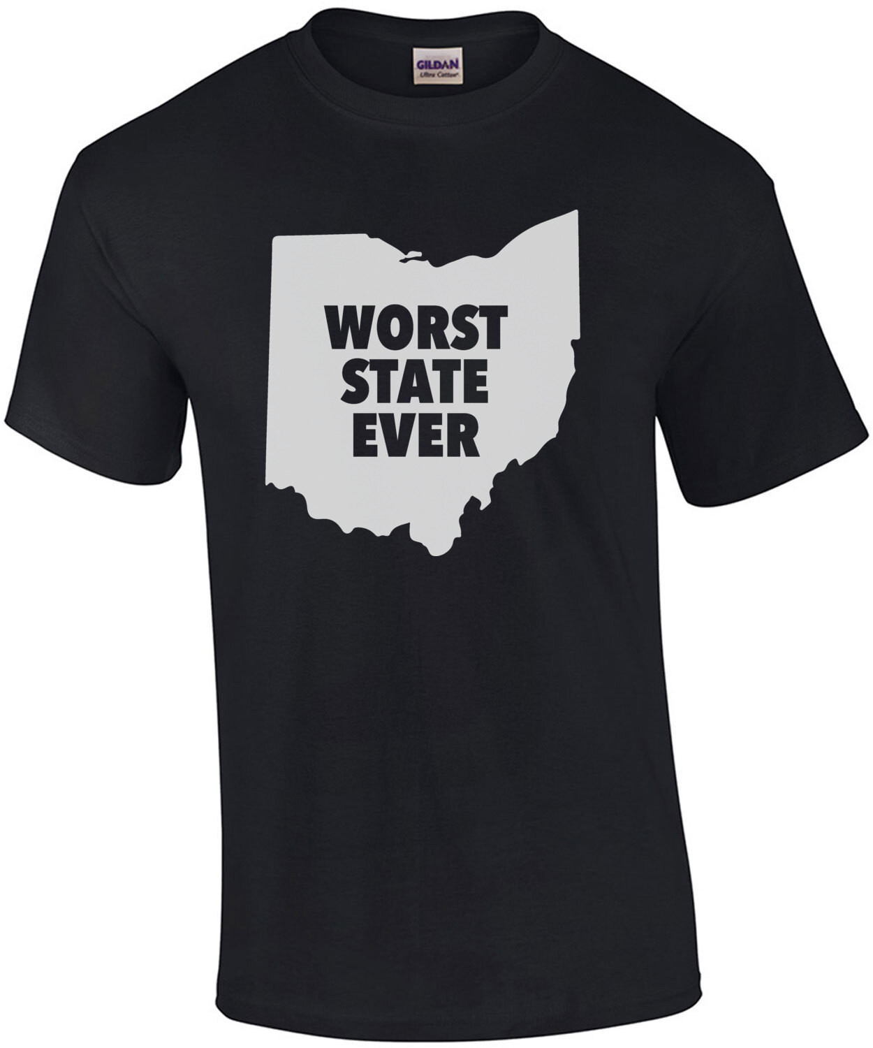 Worst State Ever - Ohio Black T-Shirt 