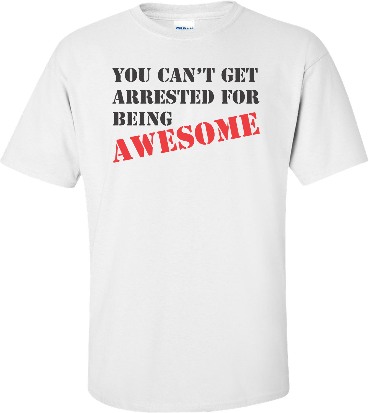 You Can't Get Arrested For Being Awesome T-shirt