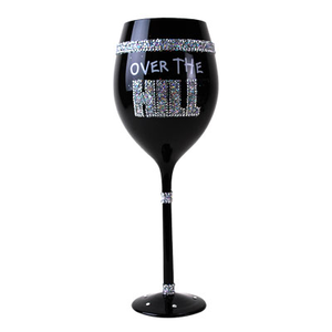 Over The Hill Wine Glass