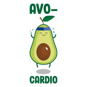 Avo-Cardio - funny exercise shirt - pun t-shirt