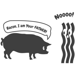 Bacon, I am your father - Noooo! - Funny Bacon T-Shirt
