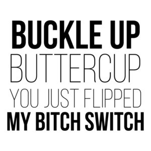 Buckle up buttercup you just flipped my bitchswitch - funny t-shirt