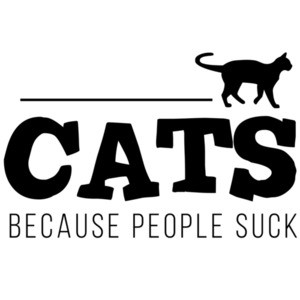 Cats - Because people suck - funny cat t-shirt