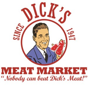 Dick's meat market - nobody can beat dicks meat! Funny vintage t-shirt