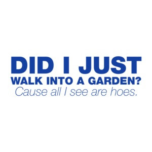 Did I Just Walk Into a Garden? Cause All I See Are Hoes Shirt