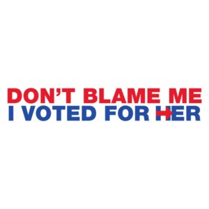 Don't Blame Me, I Voted For Her - Hillary Anti Trump Shirt