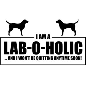 I am a lab-o-holic... and I won't be quitting anytime soon. Labrador T-Shirt