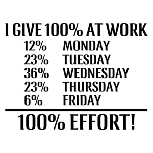 I Give 100% At Work Shirt