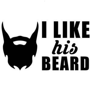 I like his beard - couple's t-shirt