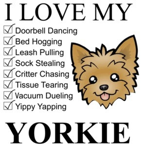 I love my yorkie - yorkie t-shirt