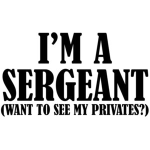 I'm a sergeant (want to see my privates) Sexual T-Shirt
