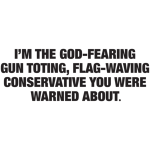 I'm The God Fearing Gun Toting Flag Waving Conservative You Were Warned About Anti Obama T-shirt