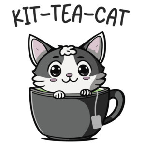 Kit Tea Cat - Funny Tea Cat Pun T-Shirt