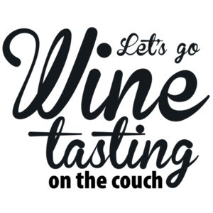 Let's go wine tasting on the couch - funny wine t-shirt