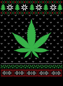 Marijuana Leaf Ugly Christmas Sweater