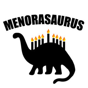Menorasaurus - Dinosoar Menorah Hanukkah Pun T-Shirt