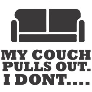 My couch pulls out. I don't... Funny Offensive Sexual T-Shirt