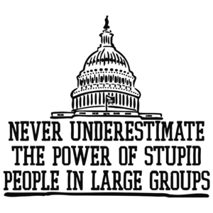 Never Underestimate The Power Of Stupid People Shirt