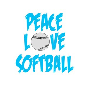 Peace Love Softball T-Shirt