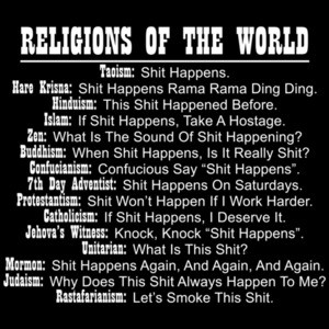 Religions Of The World Funny T-shirt