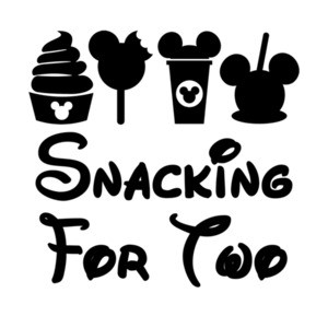 Snacking for 2 - Disney couples pregnancy t-shirt