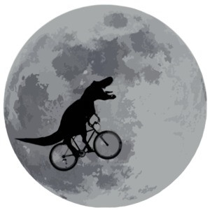 T-Rex - Tyrannosaurus rex bicycle moon T-Shirt