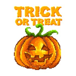 Trick Or Treat Retro Jack O Lantern Pumkin Halloween T-Shirt