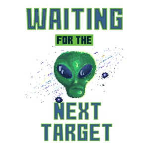 Waiting For The Next Target Alien Retro T-Shirt