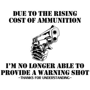 Warning Shot Funny Gun Shirt