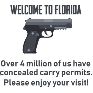 Welcome to florida - Over 4 million of us have concealed carry permits. Please enjoy your visit! Florida T-Shirt