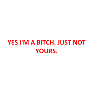 YES I'M A BITCH. JUST NOT YOURS. Shirt